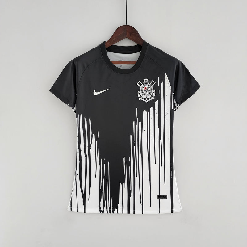 Camisa Feminina Corinthians - 22/23 Black White